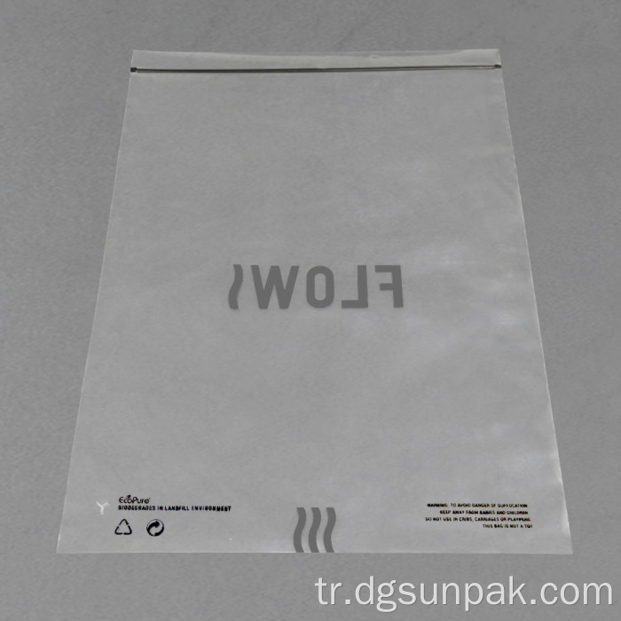 Geri dönüştürülebilir PE plastik poli plat plastik torbalar